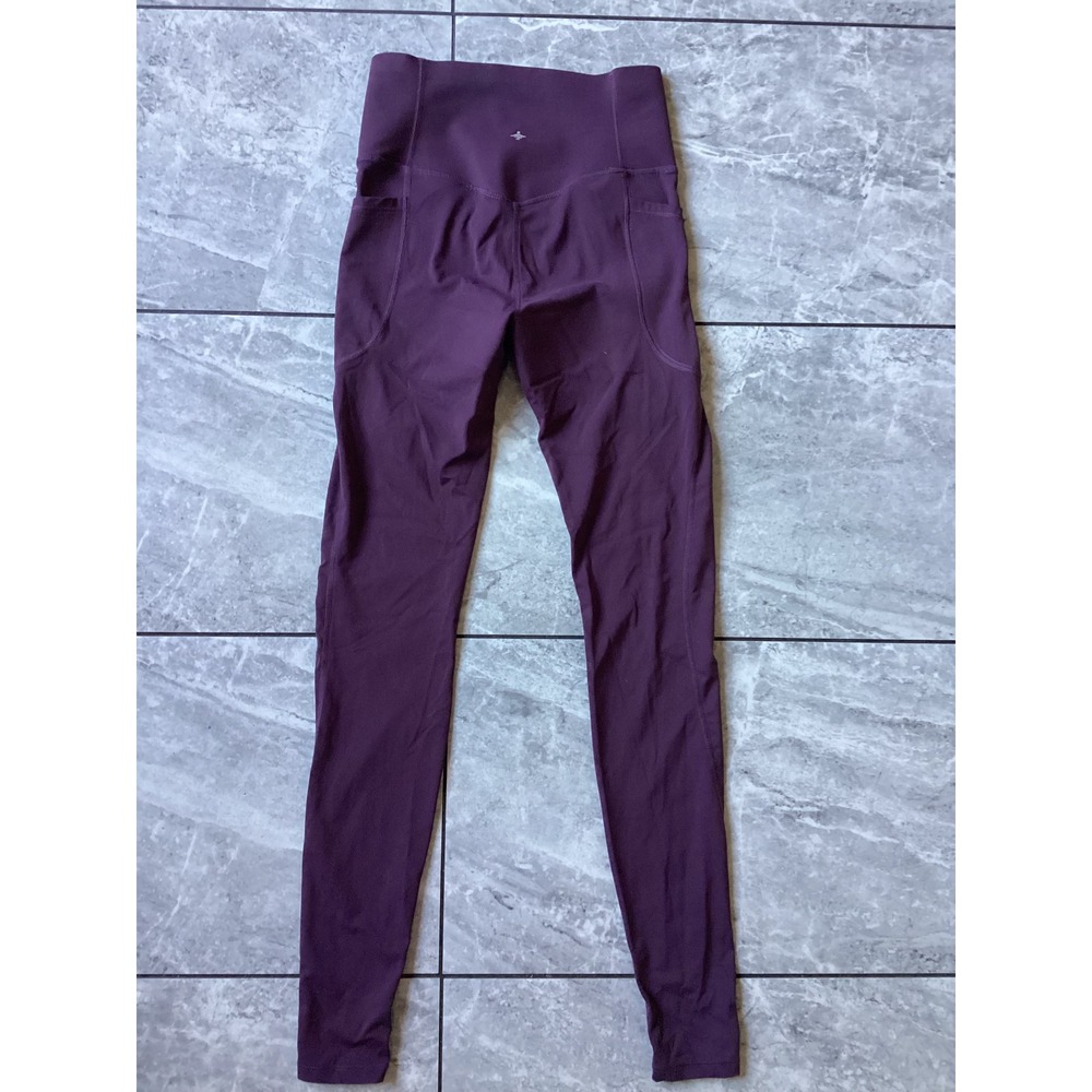 Halara XS High Waisted Full Length Leggings with Pockets Plum Purple Q02836235